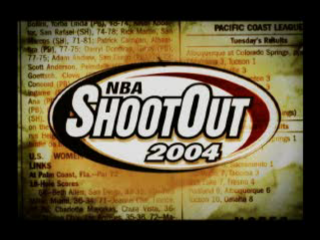 NBA Shootout 2004 title screen for Playstation